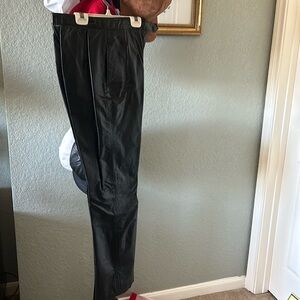 Black leather pants